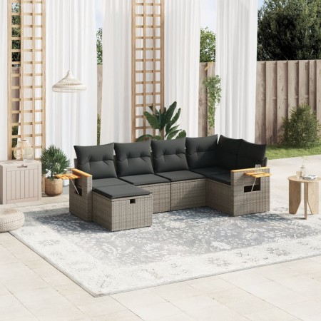 Set de muebles de jardín 6 pzas y cojines ratán sintético gris de , Conjuntos de jardín - Ref: Foro24-3265519, Precio: 372,14...