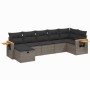 Set de sofás de jardín 7 piezas con cojines ratán PE gris de , Conjuntos de jardín - Ref: Foro24-3265533, Precio: 427,95 €, D...