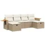 Garden sofa set with cushions 6 pieces beige synthetic rattan by , Garden sets - Ref: Foro24-3265559, Price: 443,15 €, Discou...