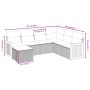 Set de sofás de jardín 7 piezas con cojines ratán PE gris de , Conjuntos de jardín - Ref: Foro24-3265764, Precio: 422,14 €, D...