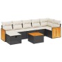 Set de sofás de jardín 8 piezas y cojines ratán sintético negro de , Conjuntos de jardín - Ref: Foro24-3265753, Precio: 435,6...