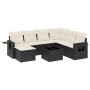 Set de sofás de jardín 8 piezas y cojines ratán sintético negro de , Conjuntos de jardín - Ref: Foro24-3220505, Precio: 429,8...