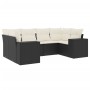 Set de sofás de jardín 6 piezas y cojines ratán sintético negro de , Conjuntos de jardín - Ref: Foro24-3222975, Precio: 378,8...