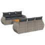Set de sofás de jardín 7 piezas con cojines ratán PE gris de , Conjuntos de jardín - Ref: Foro24-3224898, Precio: 473,58 €, D...