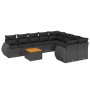 Set de sofás de jardín 8 piezas y cojines ratán sintético negro de , Conjuntos de jardín - Ref: Foro24-3224928, Precio: 571,0...