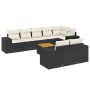 Set de sofás de jardín 8 piezas y cojines ratán sintético negro de , Conjuntos de jardín - Ref: Foro24-3225531, Precio: 541,5...