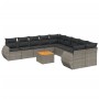 Set de sofás de jardín 11 pzas y cojines ratán sintético gris de , Conjuntos de jardín - Ref: Foro24-3225199, Precio: 655,35 ...