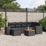 Set de comedor de jardín 7 pzas y cojines ratán sintético negro de , Conjuntos de jardín - Ref: Foro24-3225544, Precio: 460,5...