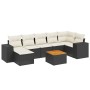 Set de sofás de jardín 8 piezas y cojines ratán sintético negro de , Conjuntos de jardín - Ref: Foro24-3225552, Precio: 430,8...