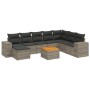 Set de muebles de jardín 9 pzas y cojines ratán sintético gris de , Conjuntos de jardín - Ref: Foro24-3225584, Precio: 532,29...