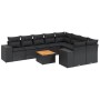 Set de sofás de jardín 10 pzas cojines ratán sintético negro de , Conjuntos de jardín - Ref: Foro24-3225600, Precio: 647,86 €...
