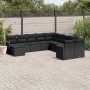 Set de sofás de jardín 11 pzas y cojines ratán sintético negro de , Conjuntos de jardín - Ref: Foro24-3226566, Precio: 678,43...