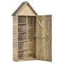 Caseta herramientas jardín con puerta madera pino 69,5x32x178cm de vidaXL, Cobertizos - Ref: Foro24-46358, Precio: 192,93 €, ...