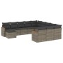 Set de sofás de jardín 12 pzas con cojines ratán sintético gris de , Conjuntos de jardín - Ref: Foro24-3226585, Precio: 669,8...