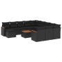 Set de sofás de jardín y cojines 13 pzas ratán sintético negro de , Conjuntos de jardín - Ref: Foro24-3226587, Precio: 823,47...