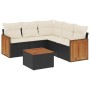 Set de sofás de jardín 6 piezas y cojines ratán sintético negro de , Conjuntos de jardín - Ref: Foro24-3227645, Precio: 353,5...