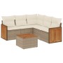 Juego de sofás jardín con cojines 6 pzas ratán sintético beige de , Conjuntos de jardín - Ref: Foro24-3227647, Precio: 373,99...