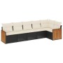 Set de sofás de jardín 6 piezas y cojines ratán sintético negro de , Conjuntos de jardín - Ref: Foro24-3227666, Precio: 347,6...