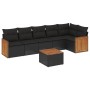Set de comedor de jardín 7 pzas y cojines ratán sintético negro de , Conjuntos de jardín - Ref: Foro24-3227672, Precio: 433,7...