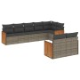 Set de sofás de jardín 8 pzas y cojines ratán sintético gris de , Conjuntos de jardín - Ref: Foro24-3227831, Precio: 520,52 €...