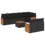 Set de sofás de jardín 8 piezas y cojines ratán sintético negro de , Conjuntos de jardín - Ref: Foro24-3227833, Precio: 571,8...