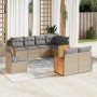 Juego de sofás de jardín con cojines beige 8 pzas ratán PE de , Conjuntos de jardín - Ref: Foro24-3227844, Precio: 523,68 €, ...