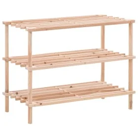 Zapatero de 3 alturas madera maciza de abeto de vidaXL, Zapateros y organizadores de calzado - Ref: Foro24-285200, Precio: 21...