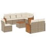 Set de sofás de jardín 9 pzas con cojines ratán sintético beige de , Conjuntos de jardín - Ref: Foro24-3227850, Precio: 562,5...