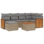 Set sofás de jardín 7 piezas y cojines ratán sintético beige de , Conjuntos de jardín - Ref: Foro24-3227865, Precio: 406,44 €...