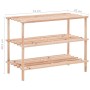 Zapatero de 3 alturas madera maciza de abeto de vidaXL, Zapateros y organizadores de calzado - Ref: Foro24-285200, Precio: 22...