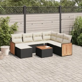 Set de sofás de jardín 8 piezas y cojines ratán sintético negro de , Conjuntos de jardín - Ref: Foro24-3227890, Precio: 454,2...