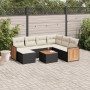Set de sofás de jardín 8 piezas y cojines ratán sintético negro de , Conjuntos de jardín - Ref: Foro24-3227890, Precio: 424,5...