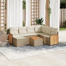 Juego de sofás de jardín con cojines beige 8 pzas ratán PE de , Conjuntos de jardín - Ref: Foro24-3227892, Precio: 510,92 €, ...