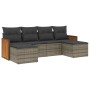 Set de muebles de jardín 6 pzas y cojines ratán sintético gris de , Conjuntos de jardín - Ref: Foro24-3227901, Precio: 331,33...