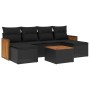 Set de comedor de jardín 7 pzas y cojines ratán sintético negro de , Conjuntos de jardín - Ref: Foro24-3227903, Precio: 371,6...