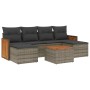 Set de sofás de jardín 7 piezas con cojines ratán PE gris de , Conjuntos de jardín - Ref: Foro24-3227908, Precio: 371,45 €, D...