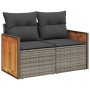 Set de sofás de jardín 7 piezas con cojines ratán PE gris de , Conjuntos de jardín - Ref: Foro24-3227908, Precio: 371,45 €, D...