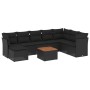 Set de sofás de jardín 8 piezas y cojines ratán sintético negro de , Conjuntos de jardín - Ref: Foro24-3256111, Precio: 562,8...