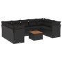 Set de sofás de jardín 10 pzas cojines ratán sintético negro de , Conjuntos de jardín - Ref: Foro24-3256132, Precio: 647,07 €...