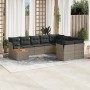 Set de sofás de jardín 10 pzas con cojines ratán sintético gris de , Conjuntos de jardín - Ref: Foro24-3256158, Precio: 593,8...