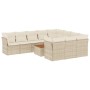 Set de sofás de jardín 11pzas con cojines ratán sintético beige de , Conjuntos de jardín - Ref: Foro24-3256170, Precio: 679,4...