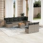 Set de sofás de jardín 10 pzas con cojines ratán sintético gris de , Conjuntos de jardín - Ref: Foro24-3256193, Precio: 549,7...