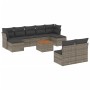 Set de sofás de jardín 10 pzas con cojines ratán sintético gris de , Conjuntos de jardín - Ref: Foro24-3256193, Precio: 549,7...