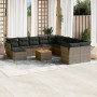 Set de sofás de jardín 12 pzas con cojines ratán sintético gris de , Conjuntos de jardín - Ref: Foro24-3256312, Precio: 717,3...