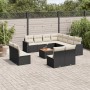 Set de sofás de jardín 12 piezas cojines ratán sintético negro de , Conjuntos de jardín - Ref: Foro24-3256511, Precio: 657,82...