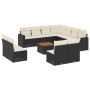 Set de sofás de jardín 12 piezas cojines ratán sintético negro de , Conjuntos de jardín - Ref: Foro24-3256511, Precio: 657,82...