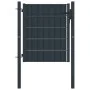 Anthracite gray PVC and steel fence gate 100x101 cm by vidaXL, garden gates - Ref: Foro24-145233, Price: 195,62 €, Discount: %