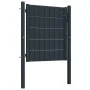 Anthracite gray PVC and steel fence gate 100x101 cm by vidaXL, garden gates - Ref: Foro24-145233, Price: 195,62 €, Discount: %