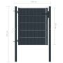Puerta de valla de PVC y acero gris antracita 100x101 cm de vidaXL, Puertas de jardín - Ref: Foro24-145233, Precio: 199,55 €,...