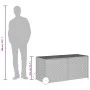 Caja de almacenaje jardín con ruedas ratán sintético negro 283L de , Cajas de almacenaje para exteriores - Ref: Foro24-365316...